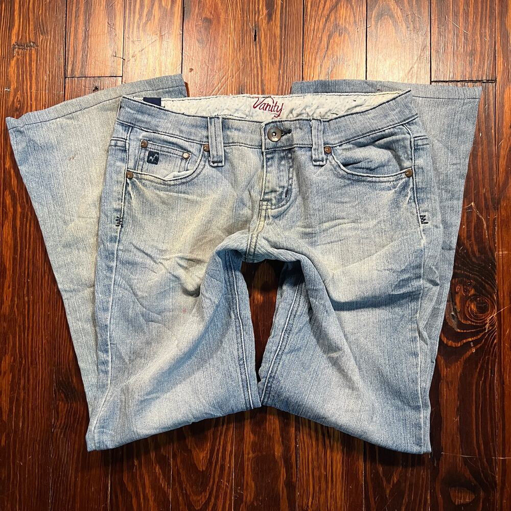Vanity 29 x 35 Y2K Bootcut Jeans Blue Low Rise